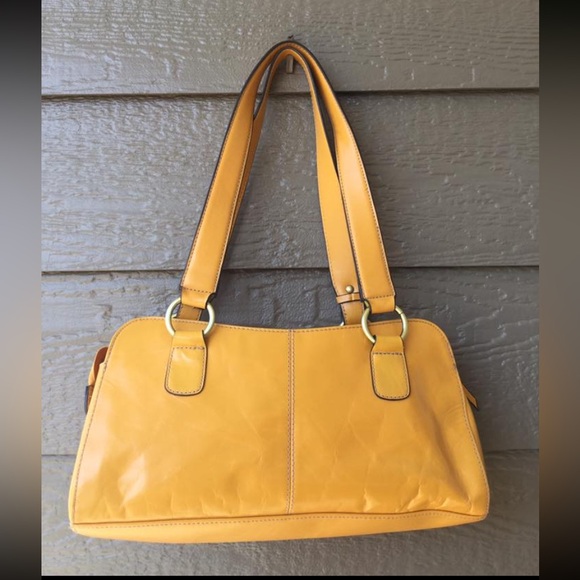 Peck & Peck collection yellow leather shoulder bag - Picture 2 of 11